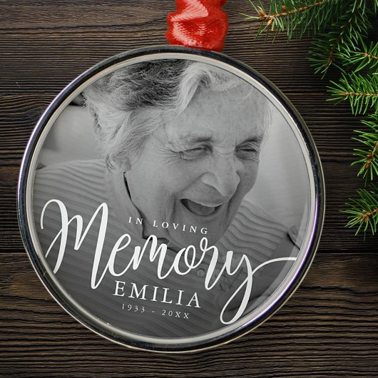 In het liefhebben van Memory Memorial Modern Simpl Metalen Ornament