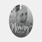 In het liefhebben van Memory Memorial Modern Simpl Metalen Ornament (Voorkant links)