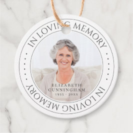 In het liefhebben van Memory Memorial Simple Elega Bedankjes Labels