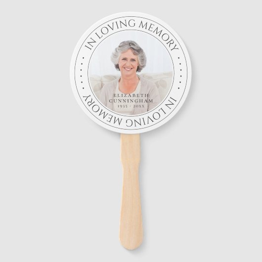 In het liefhebben van Memory Memorial Simple Elega Handwaaier (Voorkant)