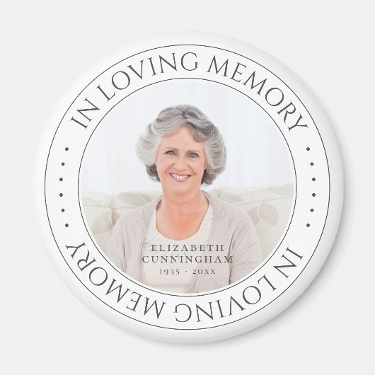 In het liefhebben van Memory Memorial Simple Elega Magneet (Voorkant)