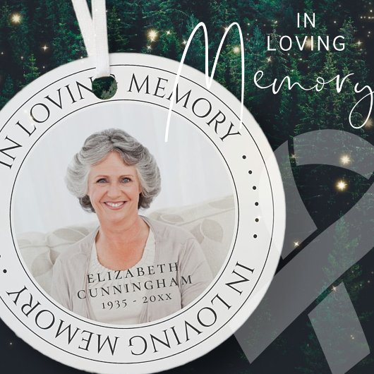 In het liefhebben van Memory Memorial Simple Elega Metalen Ornament