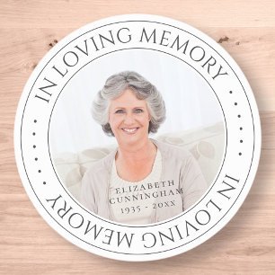 In het liefhebben van Memory Memorial Simple Elega Ronde Sticker