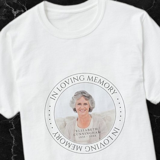 In het liefhebben van Memory Memorial Simple Elega T-shirt