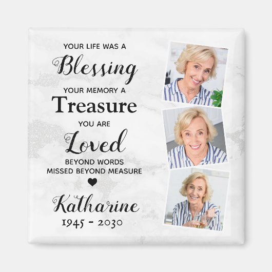 In het liefhebben van Memory Memorial Sympathie Aa Magneet (Voorkant)