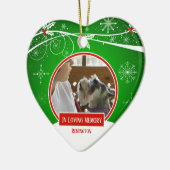 In het liefhebben van Memory Pet Red Green Kerstha Keramisch Ornament (Links)