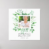 In het liefhebben van Memory PHOTO Bereavement Los Canvas Afdruk (Voorkant)