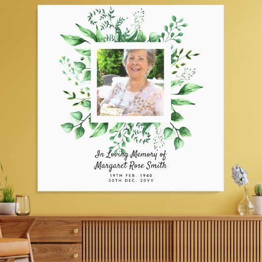 In het liefhebben van Memory PHOTO Bereavement Los Canvas Afdruk (Insitu (Woonkamer))