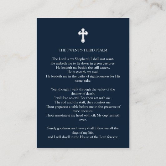 In het liefhebben van Memory Photo Blue Funeral Ca Visitekaartje (Achterkant)