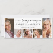 In het liefhebben van Memory Photo Collage Memoria Aankondiging (Voorkant)