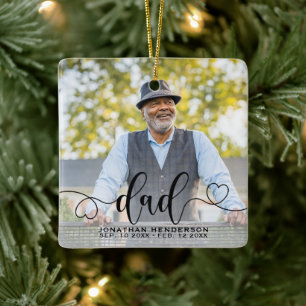 In het liefhebben van Memory Photo Dad Ceramic Orn Keramisch Ornament