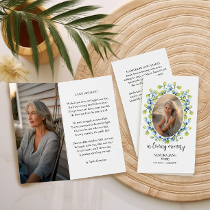 In het liefhebben van Memory Photo Funeral Prayer Kaart