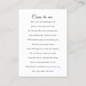 In het liefhebben van Memory Photo Funeral Prayer  Visitekaartje (Achterkant)