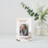 In het liefhebben van Memory Photo Funeral Prayer  Visitekaartje (Staand voorkant)