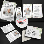 In het liefhebben van Memory Photo Funeral Prayer  Visitekaartje