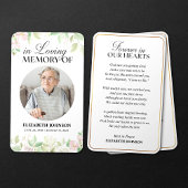 In het liefhebben van Memory Photo Funeral Prayer  Visitekaartje