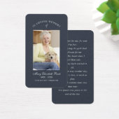 In het liefhebben van Memory Photo Funeral Prayer  Visitekaartje (Bureau)