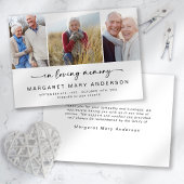In het liefhebben van Memory Photo Funeral Sympath Kaart