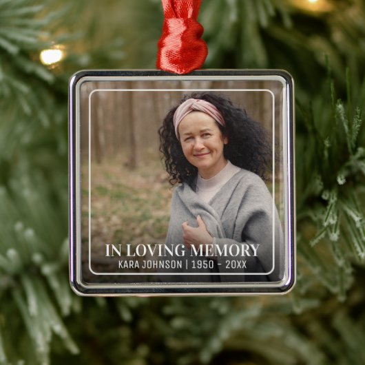 In het liefhebben van Memory Photo Memorial Keepom Metalen Ornament (Boom)