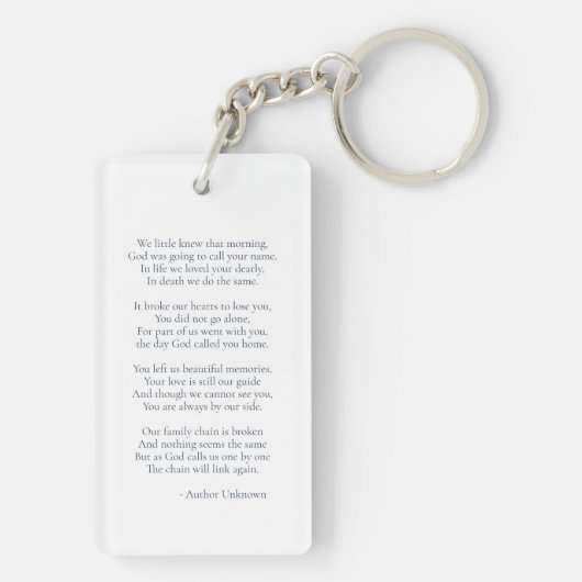 In het liefhebben van Memory Photo Memorial Keepom Sleutelhanger (achterkant)