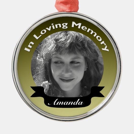 In het liefhebben van Memory Photo Ornament Gold B (Voorkant)