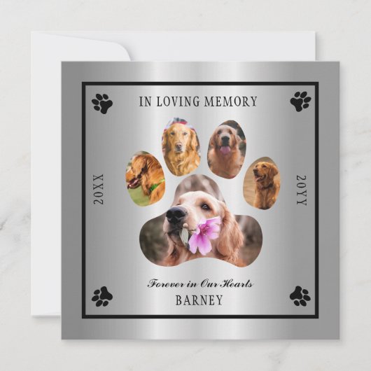 In het liefhebben van Memory Photo Pet Memorial -  Kaart (Voorkant)