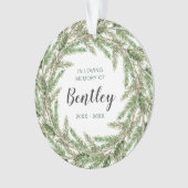 In het liefhebben van Memory Pine WreatPhoto Pet M Ornament (voorkant)