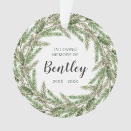 In het liefhebben van Memory Pine WreatPhoto Pet M Ornament
