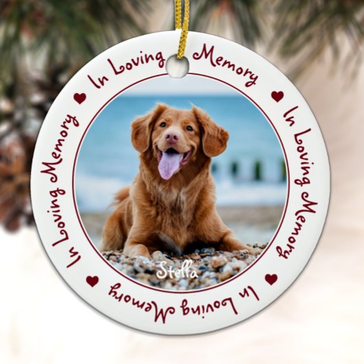 In het liefhebben van Memory Red Keepomwille Pet M Keramisch Ornament