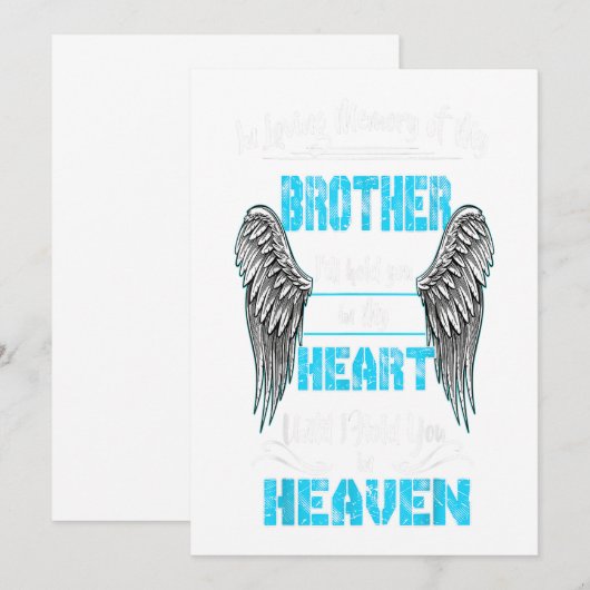 In het liefhebben van mijn broer hou ik je cadeau  aankondiging (Voorkant / Achterkant)