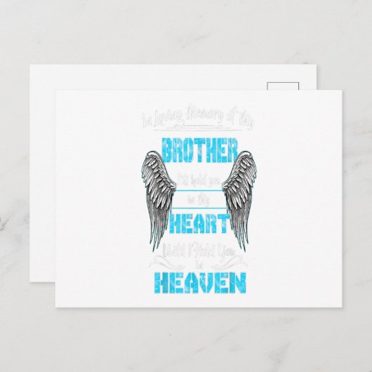 In het liefhebben van mijn broer hou ik je cadeau  aankondigingskaart (Voorkant / Achterkant)