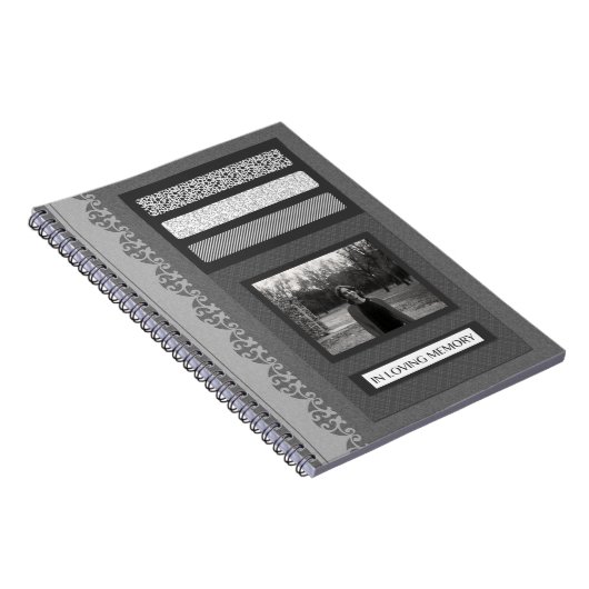 in het liefhebbende gedenkteken van het gastenboek notitieboek (Rechterzijde)