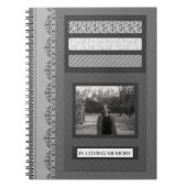 in het liefhebbende gedenkteken van het gastenboek notitieboek (Voorkant)