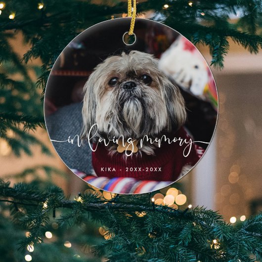 In het liefhebbende geheugen van Pet Memorial Herd Keramisch Ornament