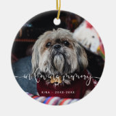 In het liefhebbende geheugen van Pet Memorial Herd Keramisch Ornament (Voorkant)