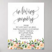 In het liefhebbende geheugen Wedding Memorial Tabl Poster (Voorkant)