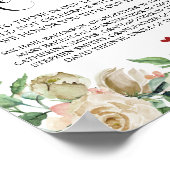 In het liefhebbende Memorial Table Sign Poster (Hoek)