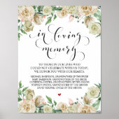 In het liefhebbende Memorial Table Sign Poster (Voorkant)