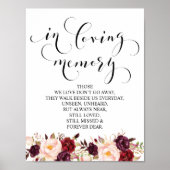 In het liefhebbende Memorial Table Sign Poster (Voorkant)