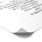 In het liefhebbende Memorial Table Sign Poster (Hoek)