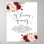 In het liefhebbende Memorial Table Sign Poster (Voorkant)