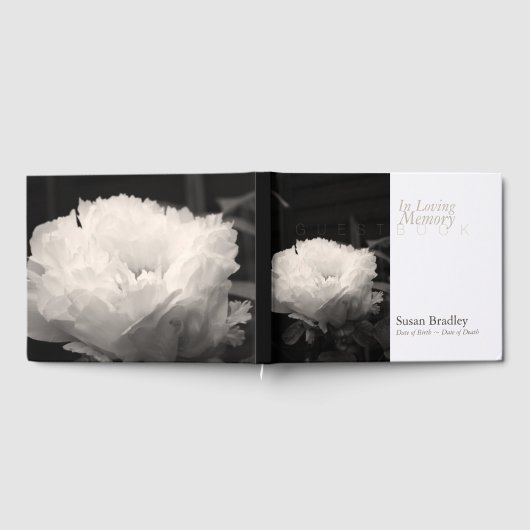 In het liefhebbende Memory Peony Funeral White Gue Gastenboek (Volledig)