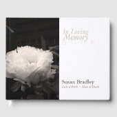 In het liefhebbende Memory Peony Funeral White Gue Gastenboek (Voorkant)