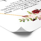 In het liefhebbende Memory Wedding Memorial Table  Poster (Hoek)