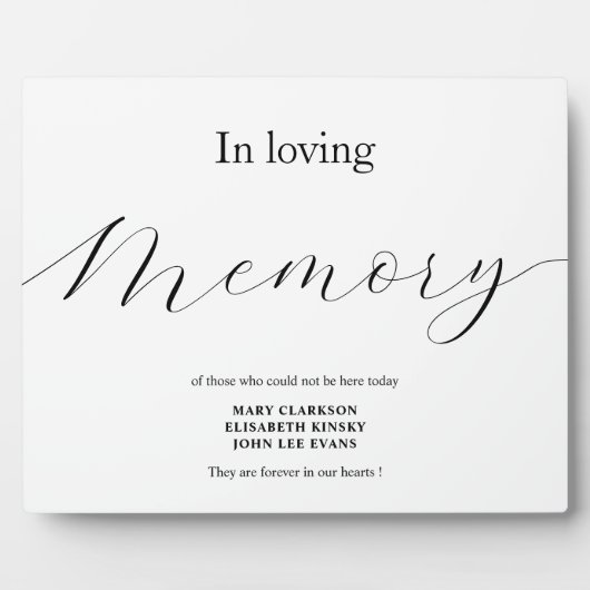 In het liefhebbende trouwbord Tabletop Plaque Fotoplaat (Voorkant)