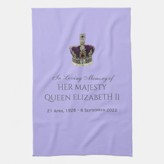 In het liefste geheugen van de HM Queen Elizabeth Theedoek (Verticaal)