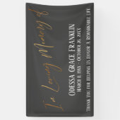 In het liefste geheugen van Gold Handwriting op do Spandoek (Verticaal)