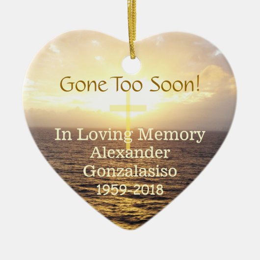 In het liefste geheugen van het Heilige Kruis Keramisch Ornament (Voorkant)