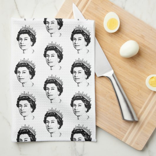 In het liefste geheugen van HM Queen Elizabeth II Theedoek (Quarter Fold)