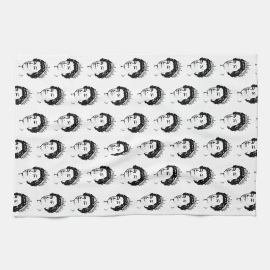 In het liefste geheugen van HM Queen Elizabeth II Theedoek (Horizontaal)